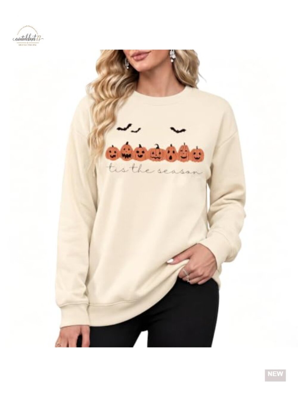 Halloween Sweatshirt Women Pumpkin Face Casual Pullover Long Sleeve Top